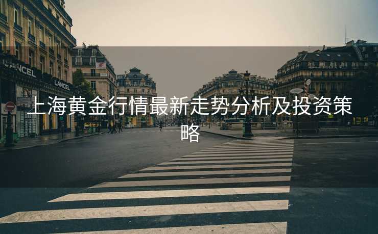 上海黄金行情最新走势分析及投资策略